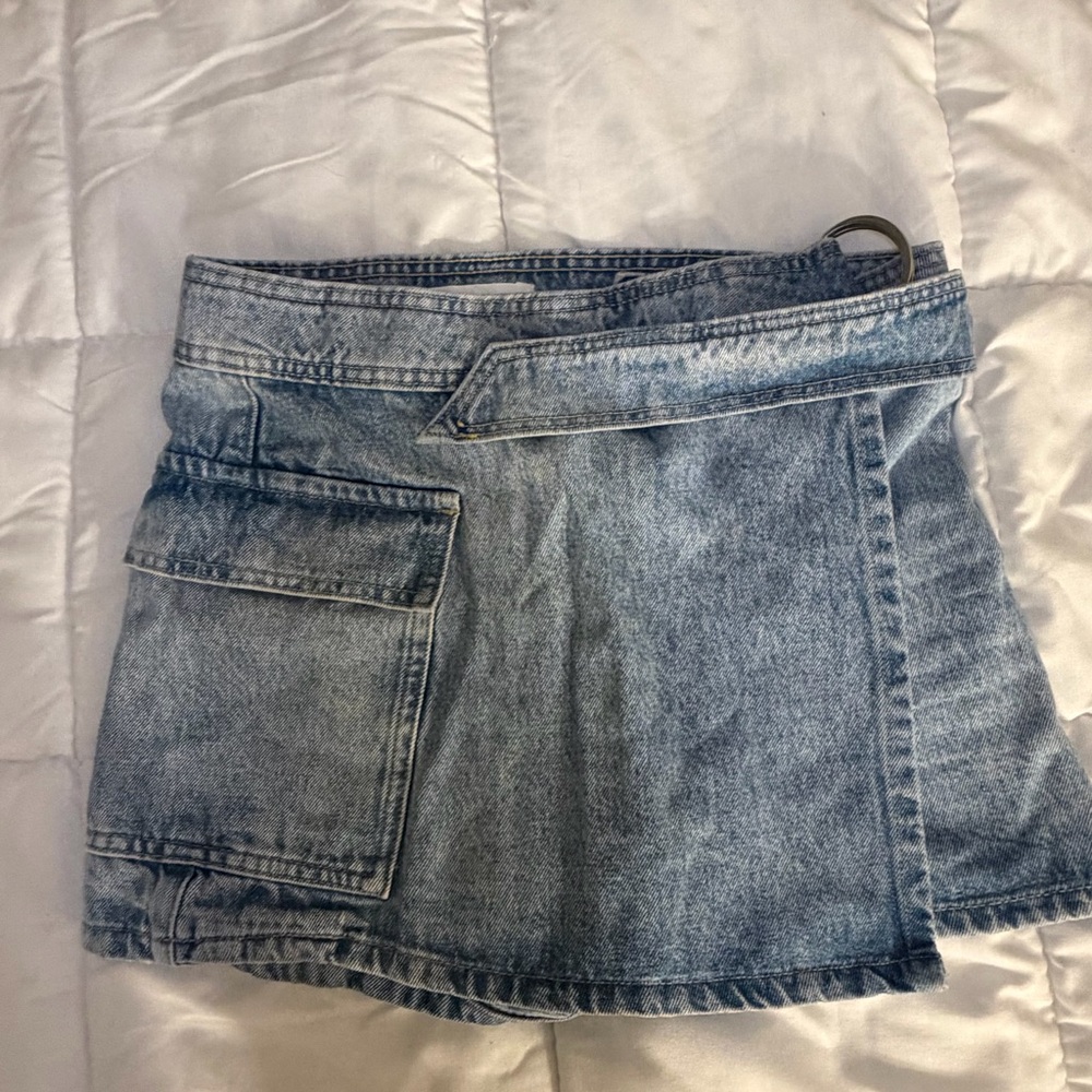 Mango Blue Denim Skirt
